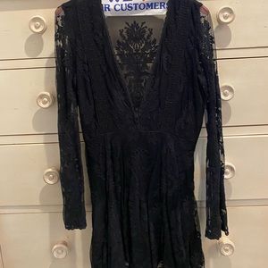 Free People black laced dress